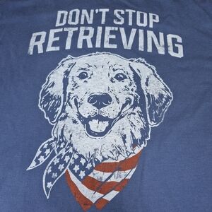 State of Mine Blue Dog Tee with Patriotic Graphic 2356/120
